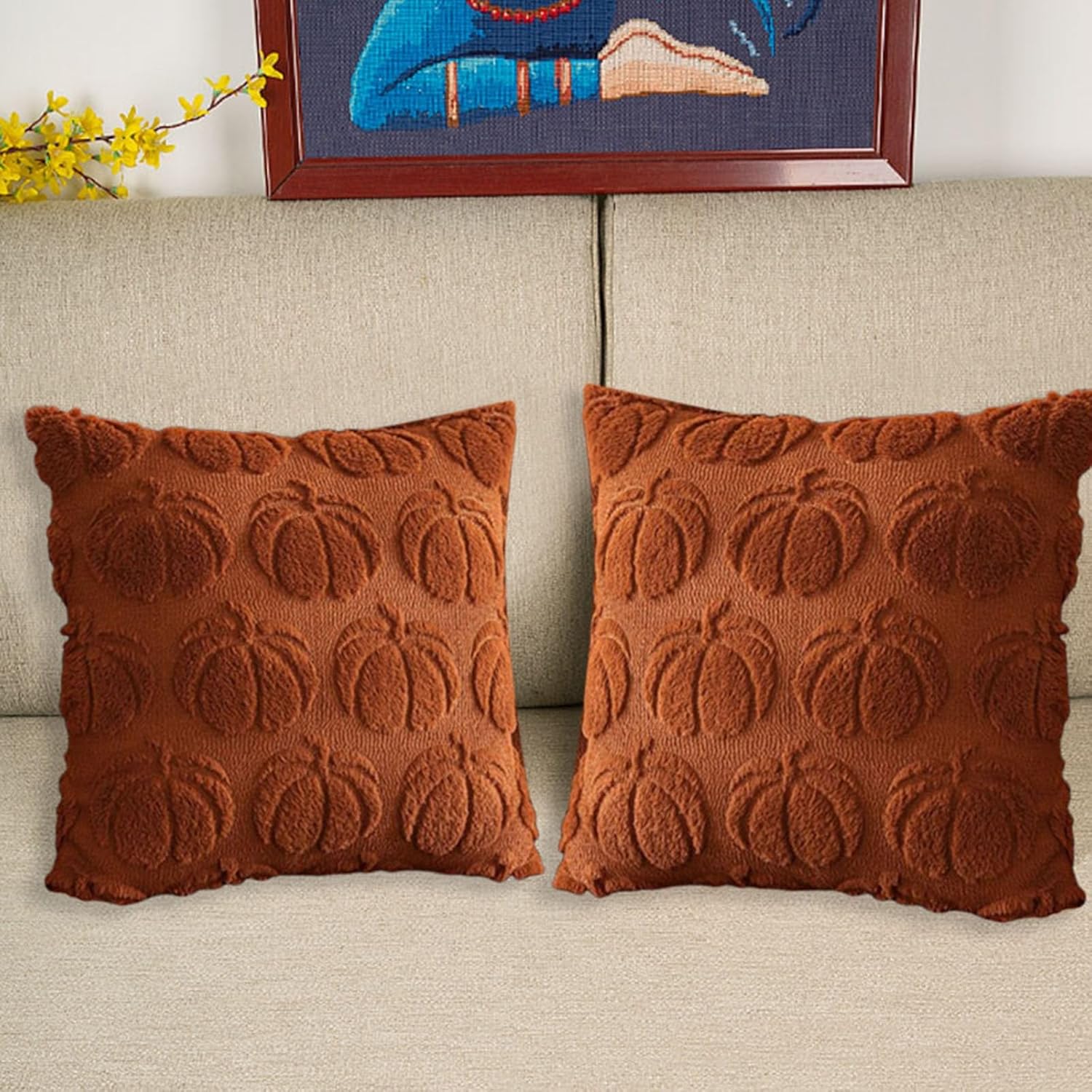 APQAIKV Pumpkin Fall Decorative Throw Pillow Covers 18"x18