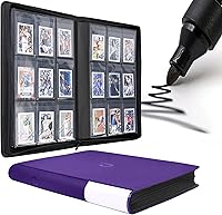 Vista 9 de Carpeta semirrígida para tarjetero, 1 carpeta para tarjeteros semirrígidos, álbum semirrígido para 360 tarjetas (modelo A, verde brillante)