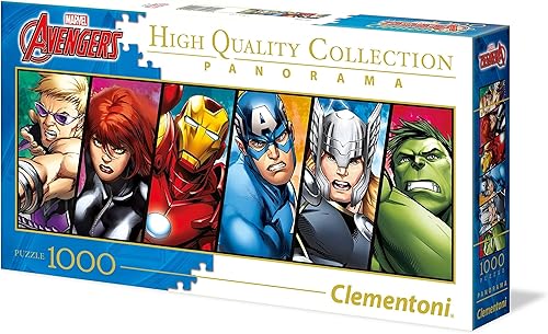Miniatura 3 de Clementoni 39442 Disney Panorama Collection Avengers Clementoni-39442-Disney Avengers-1000 piezas, multicolor