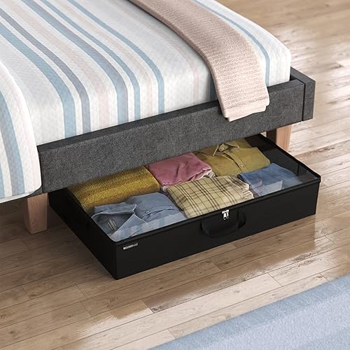 Miniatura 3 de ClosetMaid 20504 Bolsa de almacenamiento plegable debajo de la cama con asas, cierre de cremallera y ventana transparente para suéteres, zapatos,