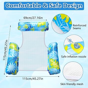 2 Pack Lilo Pool Inflatables with 2 Drink Holders and 1 Air Pump