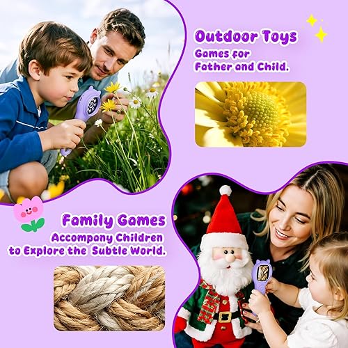 Miniatura 4 de Microscopio para niños  Mini microscopio de mano de bolsillo para niños pequeños, kit educativo de ciencia STEM, juguetes para regalos de cumpleaños