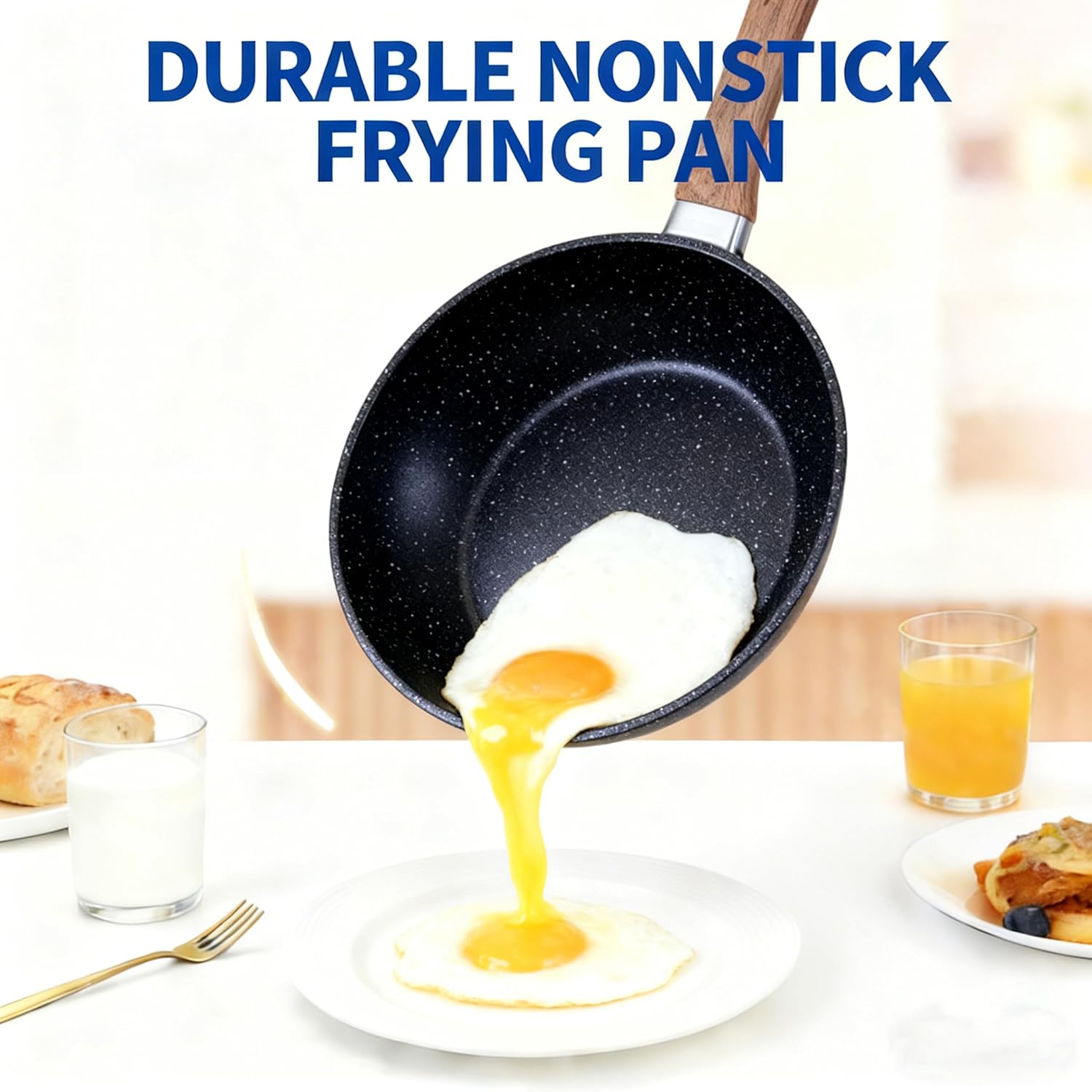 Simple Deluxe 17Pcs Ceramic Cookware Set, Nonstick & Non-Toxic Healthy Pots and Pans, Heat-Resistant Handles, Induction Cookware Sets with Frying Pans, Black