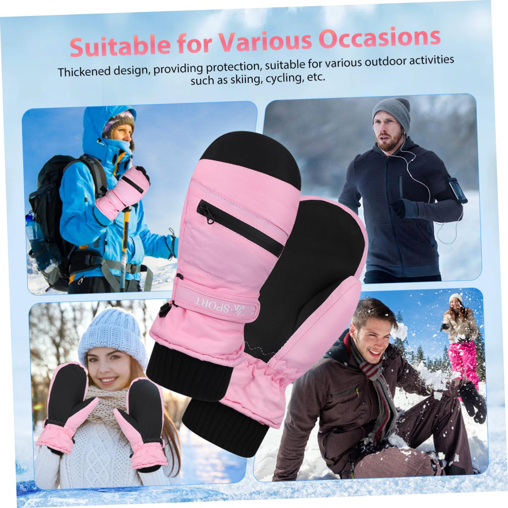 BESPORTBLE Guantes Térmicos Impermeables para Invierno Cálidos y Resistentes al Viento S para Senderismo Esquí y de Perros Unisex