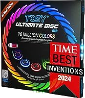 TOSY Flying Disc - 16 Million Color RGB or 36 LEDs, Extremely Bright, Smart Modes, Auto Light Up, Rechargeable, Cool Fun...