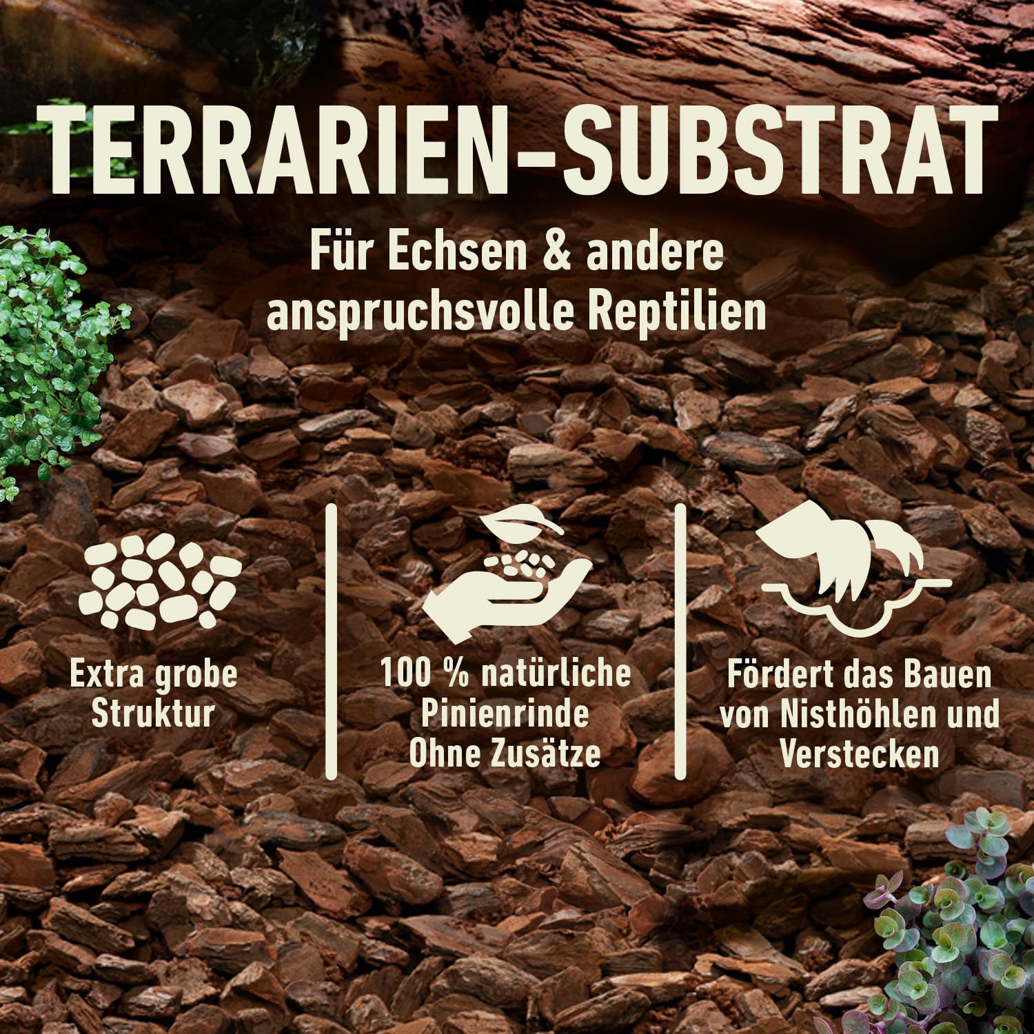 COMPO Zoo podłoże do terrariów dla dużych, dorosłych zwierząt, gruba ziarnistość 10-18 mm