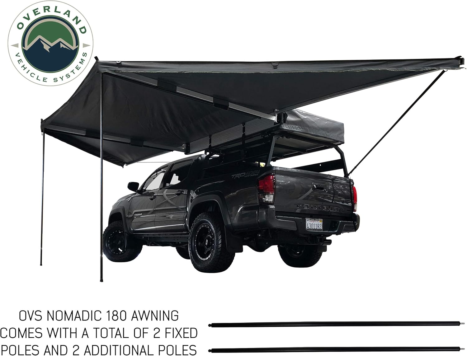 OVS Nomadic 180 Awning - Dark Gray with Black Travel Cover - Universal