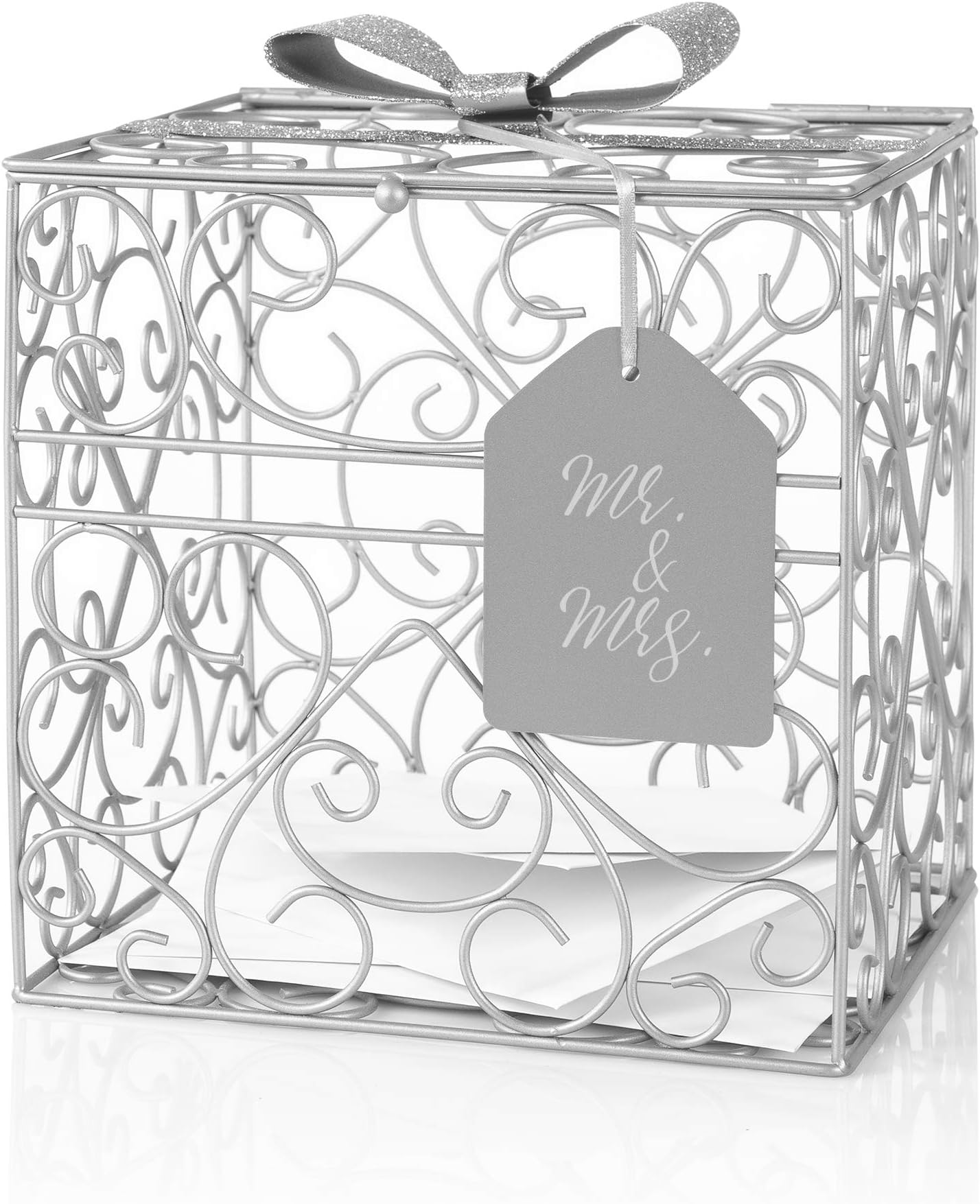 Cathy's Concepts Card Box, Metal, Silver