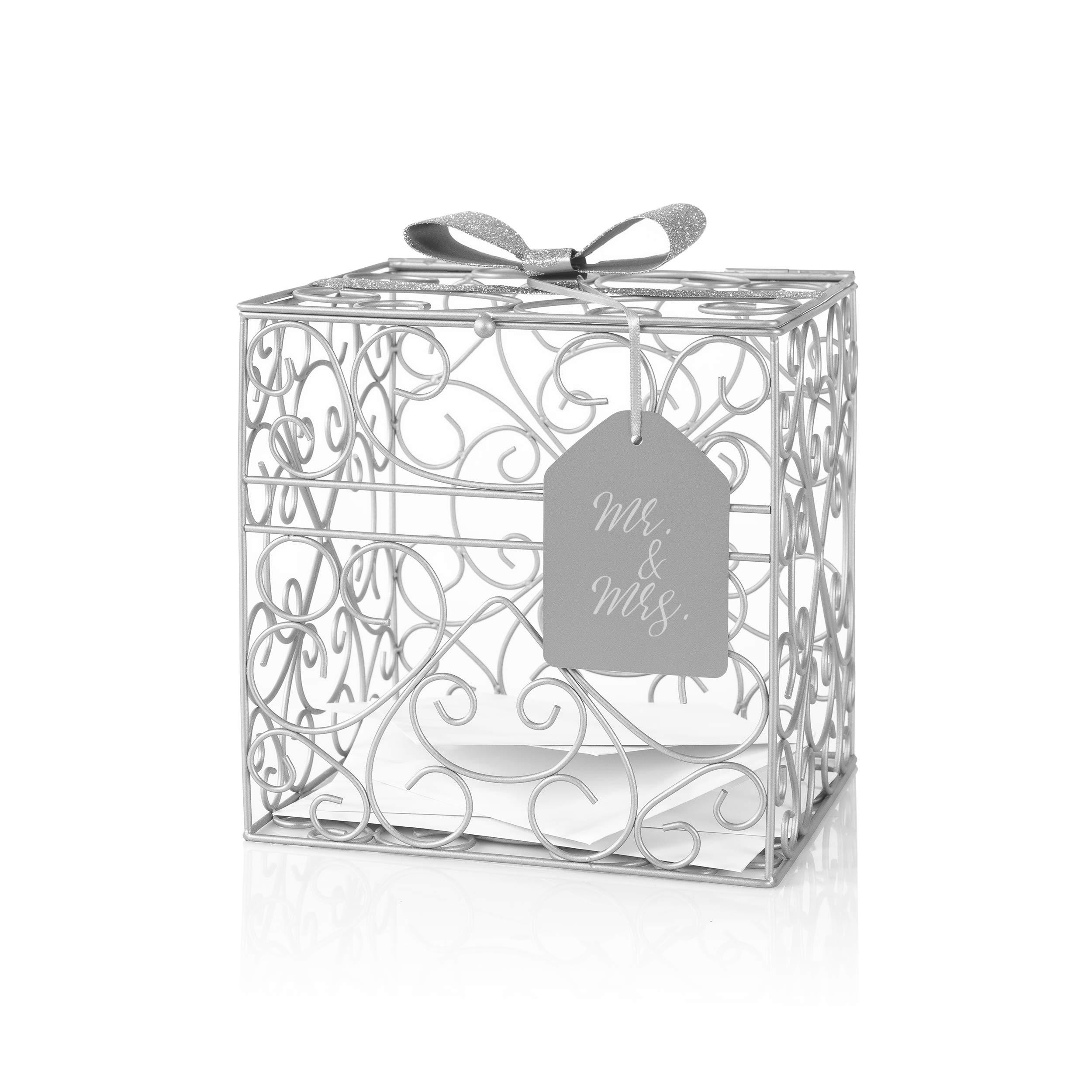Cathy's Concepts Card Box, Metal, Silver