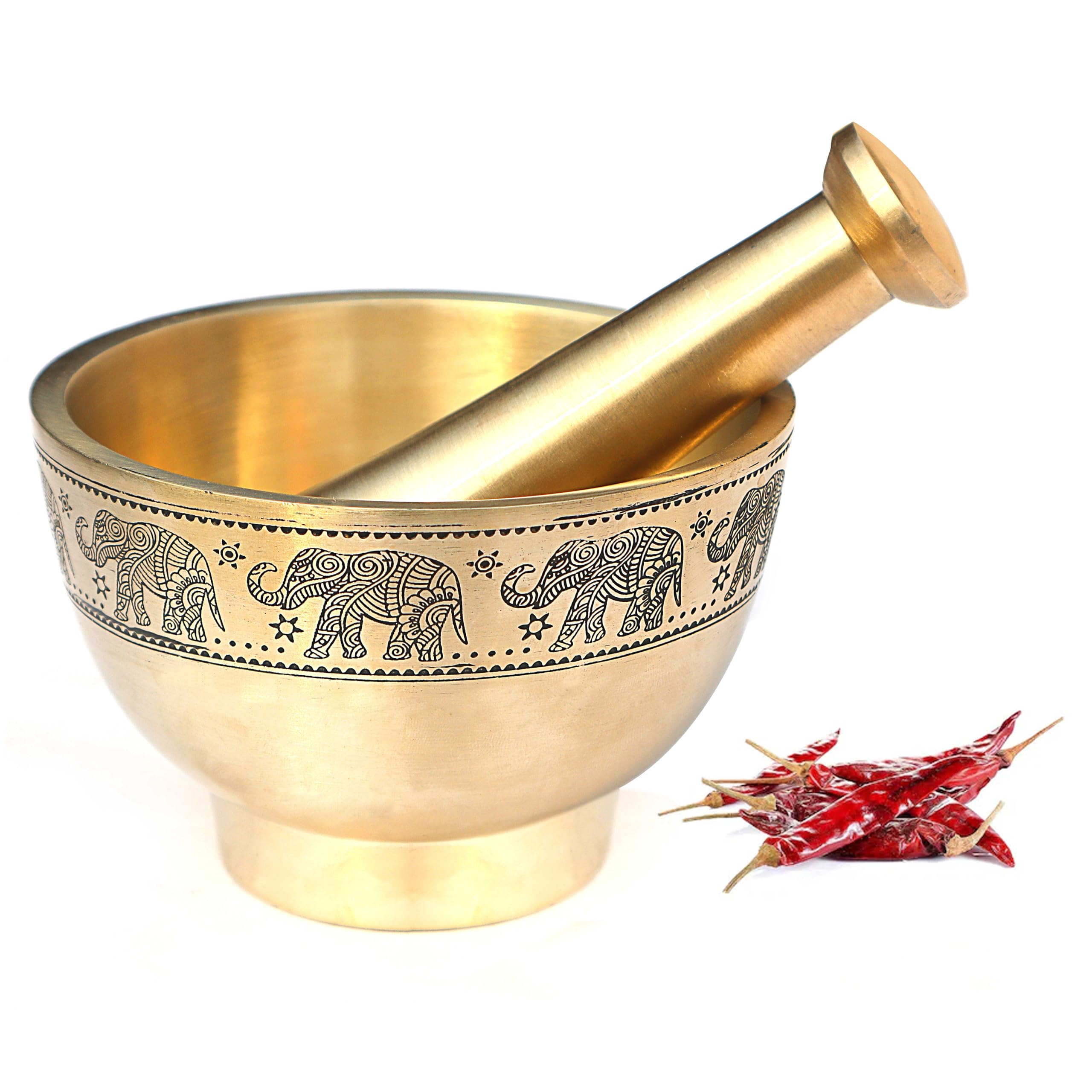 Pure Source India Antique Brass Mortar and Pestle, 4 inch Ancient Brushed Elephant Embossed Okhli Metal Herb Grinder for Crushing Pills Herbs Vegetables Dry Fruits (B0DHVVTXYL) Amazon Price History, Amazon Price Tracker