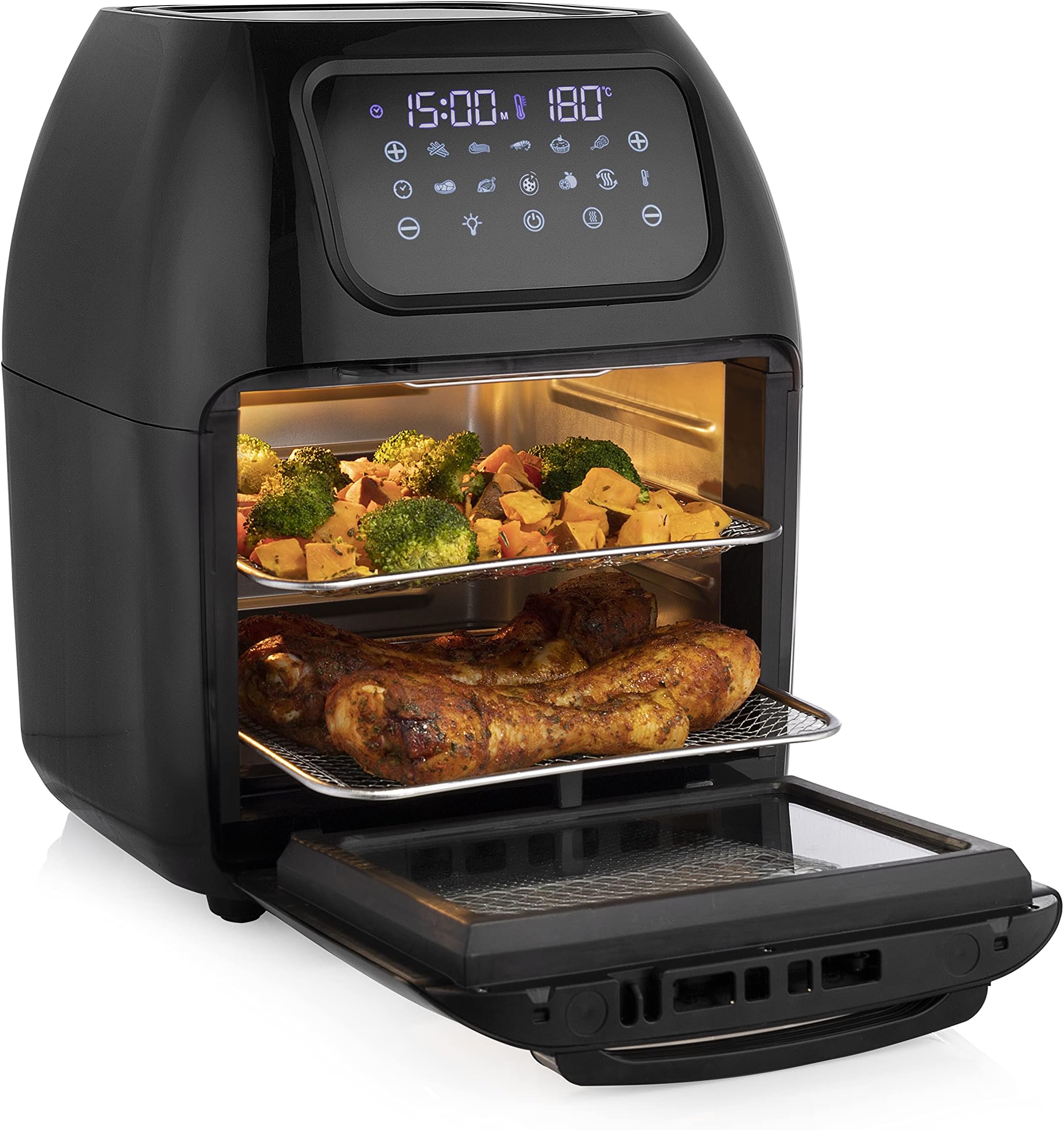 Tristar Multi Crispy Fryer Oven, 10L Capacity, Oil-free Baking, 10 Programmes, Touch Screen, Dishwasher Safe Parts, Non-stick Coating, Accessories Included, 1800 W, Airfryer FR-6964