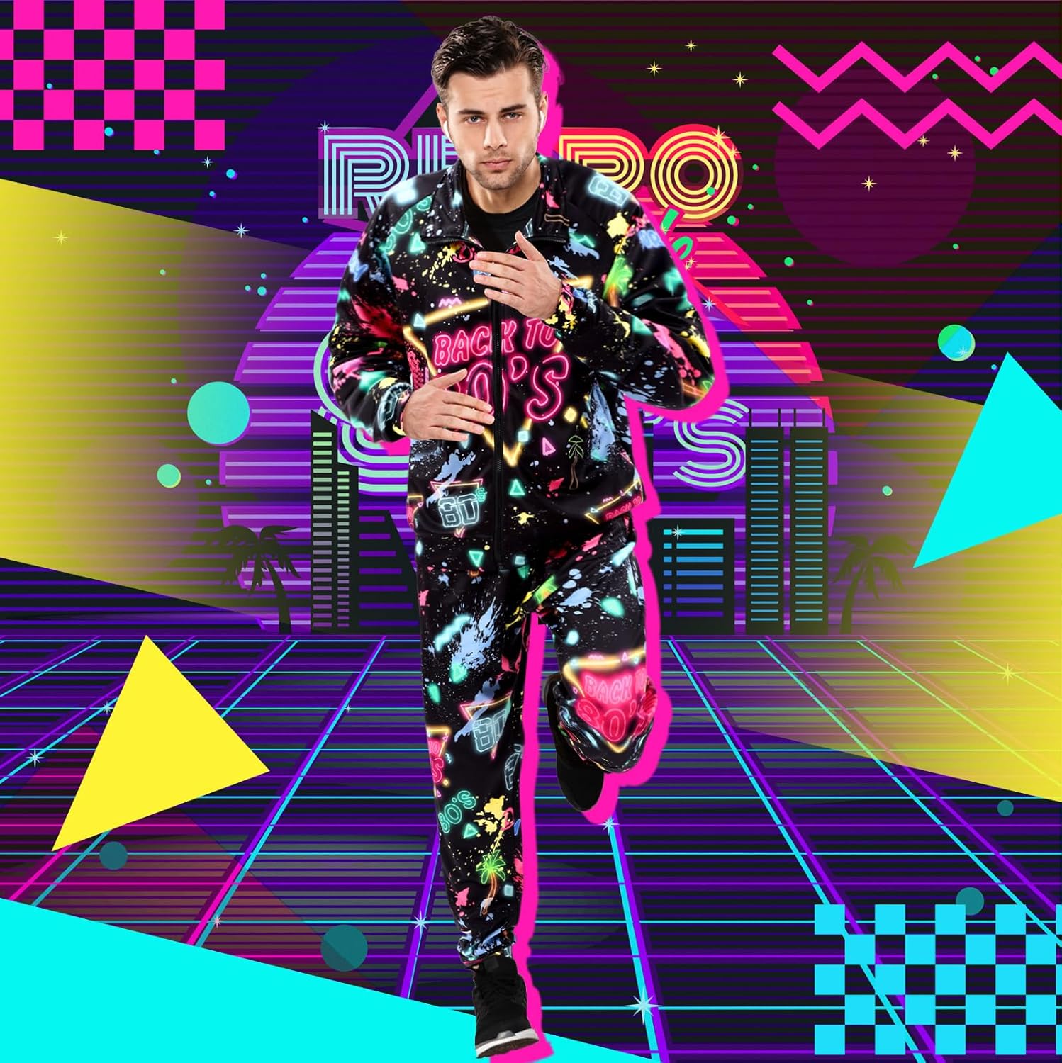 Mepase Retro 80s 90s Outfit for Men Side Taping Sportswear Urbanwear Streetwear Casual Long Sleeve 90s Tracksuit for Jogger - Image 4