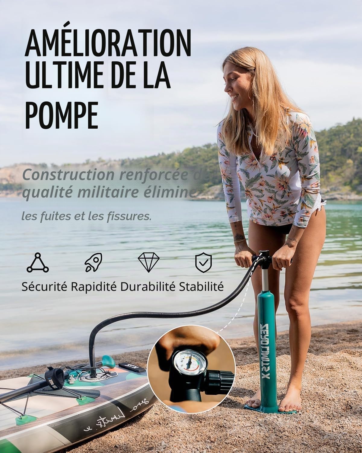 ZLX Paddle Gonflable Adulte 2 Places 320 x 84cm, Stand Up Paddle avec Siège Kayak, Planche Sup Complète avec Accessoires, pour Débutants et Tous Niveaux