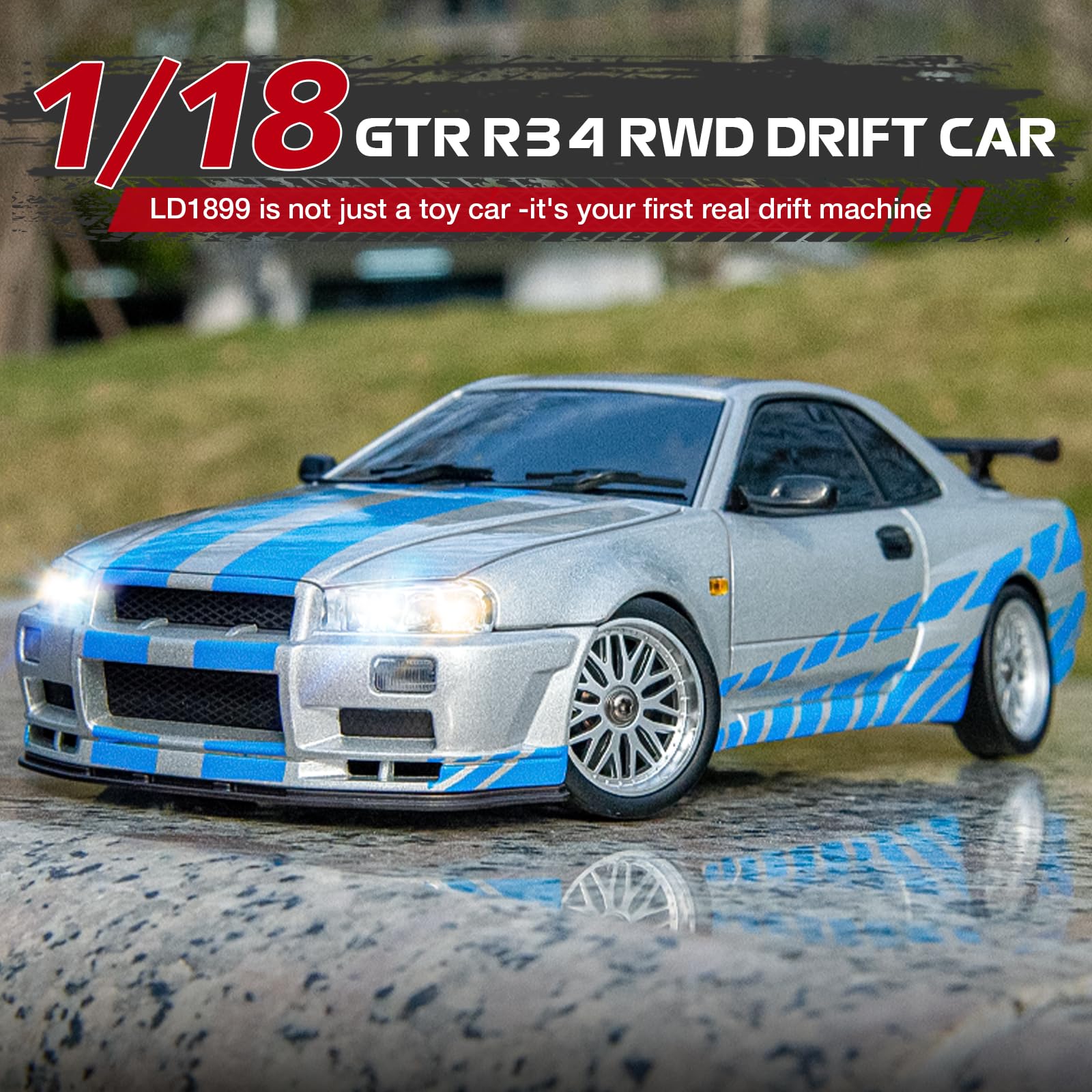 ドリラジR34フルセット Amazon.co.jp: SVERTIBO LD1899 1/18スケール RCドリフトカー GTR R34