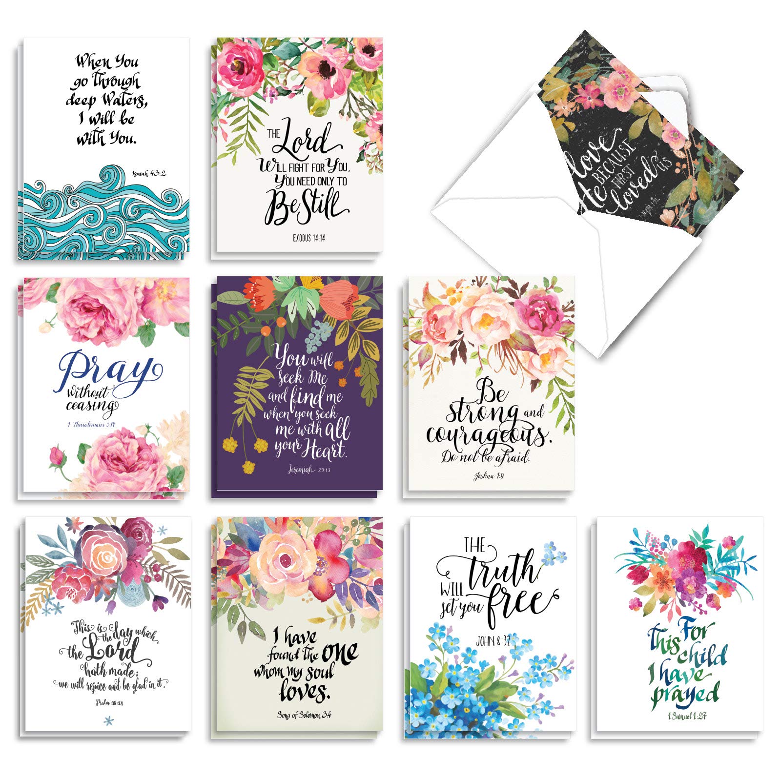 Amazon.com : The Best Card Company - 20 All Occasion Note Cards (4 x 5.12  Inch) - Blank Boxed Set (10 Designs, 2 Each) - Holy Sentiments  AM2380OCB-B2x10 : Office Products