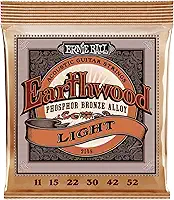 ENCORDOAMENTO011-052 P/ VIOLÃO AÇO EARTHWOOD TENSAO LEVE PHOPHOR BRONZE P02148 ERNIE BALL