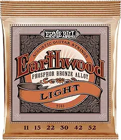 ENCORDOAMENTO011-052 P/ VIOLÃO AÇO EARTHWOOD TENSAO LEVE PHOPHOR BRONZE P02148 ERNIE BALL