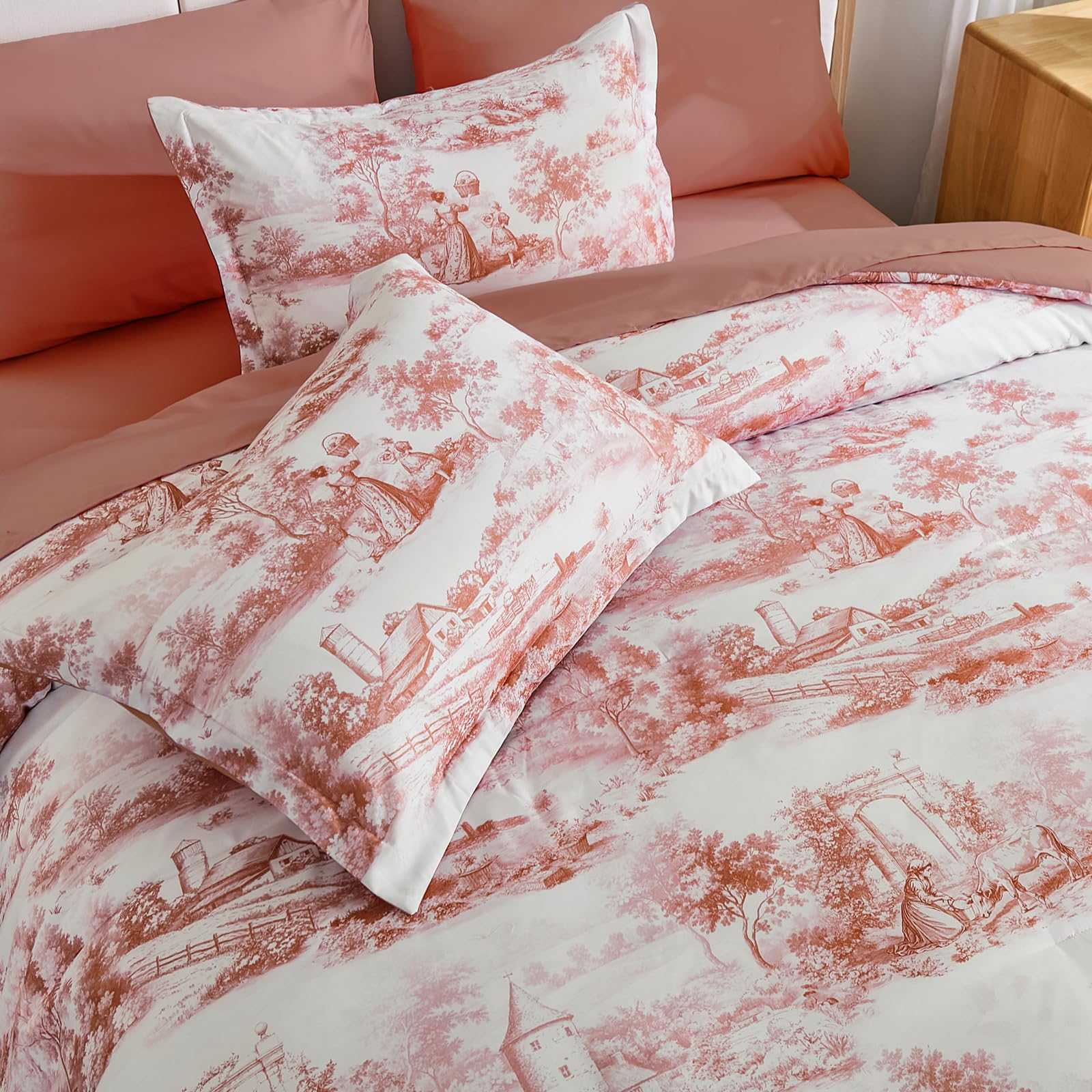 WONGS BEDDING 7-teiliges Schmusetuch-Set mit Blumenmuster in einer Tasche-YS01AB091780K7U-A