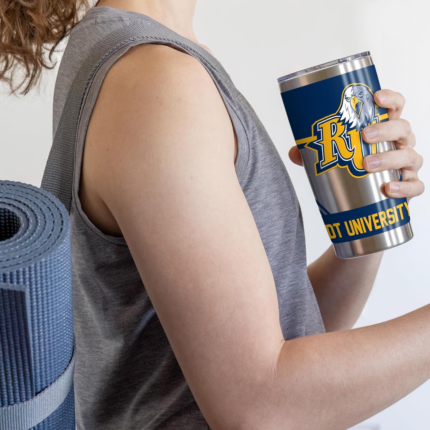 Rico Industries NCAA Reinhardt Eagles Standard 20oz Stainless Steel Tumbler with Lid - Great For Coffee, Tea, Water or Cocktails - Image 4