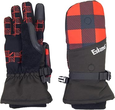 Eskimo Buffalo Plaid Glomitt, Insulated Ice Fishing Gloves, 210 Denier Fabric, Unisex, 39341