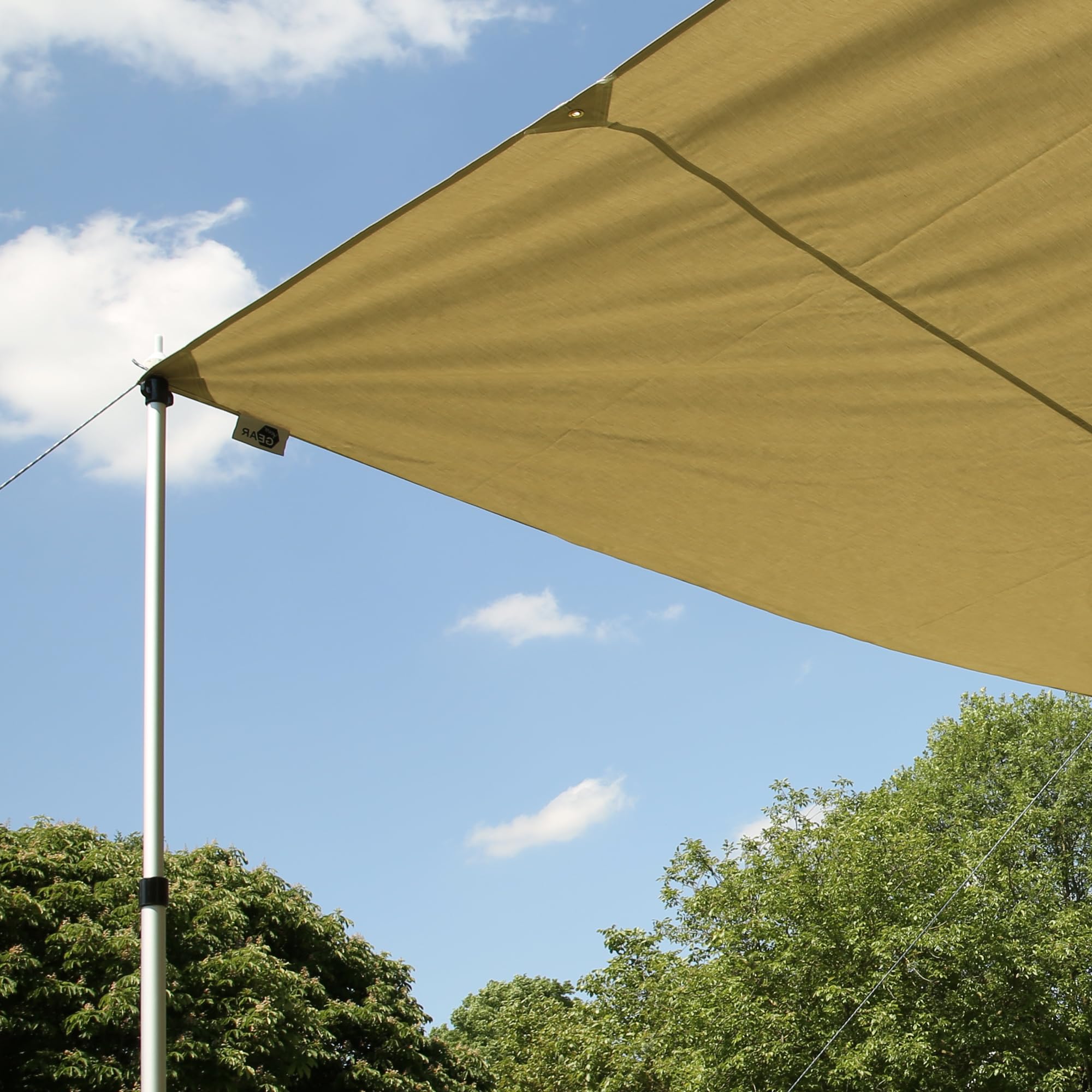 GEAR Motorhome Cotton Tarp TC 260 x 240 Sonnensegel inkl. Aufstellstangen Camping