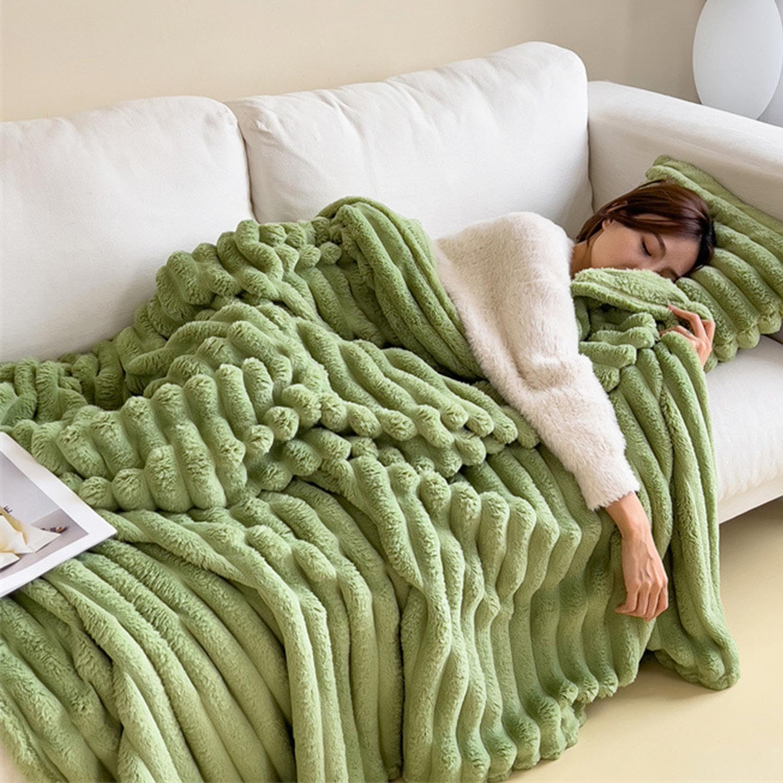 Couverture de fausse fourrure plaid chaud idée cadeau homme et lit