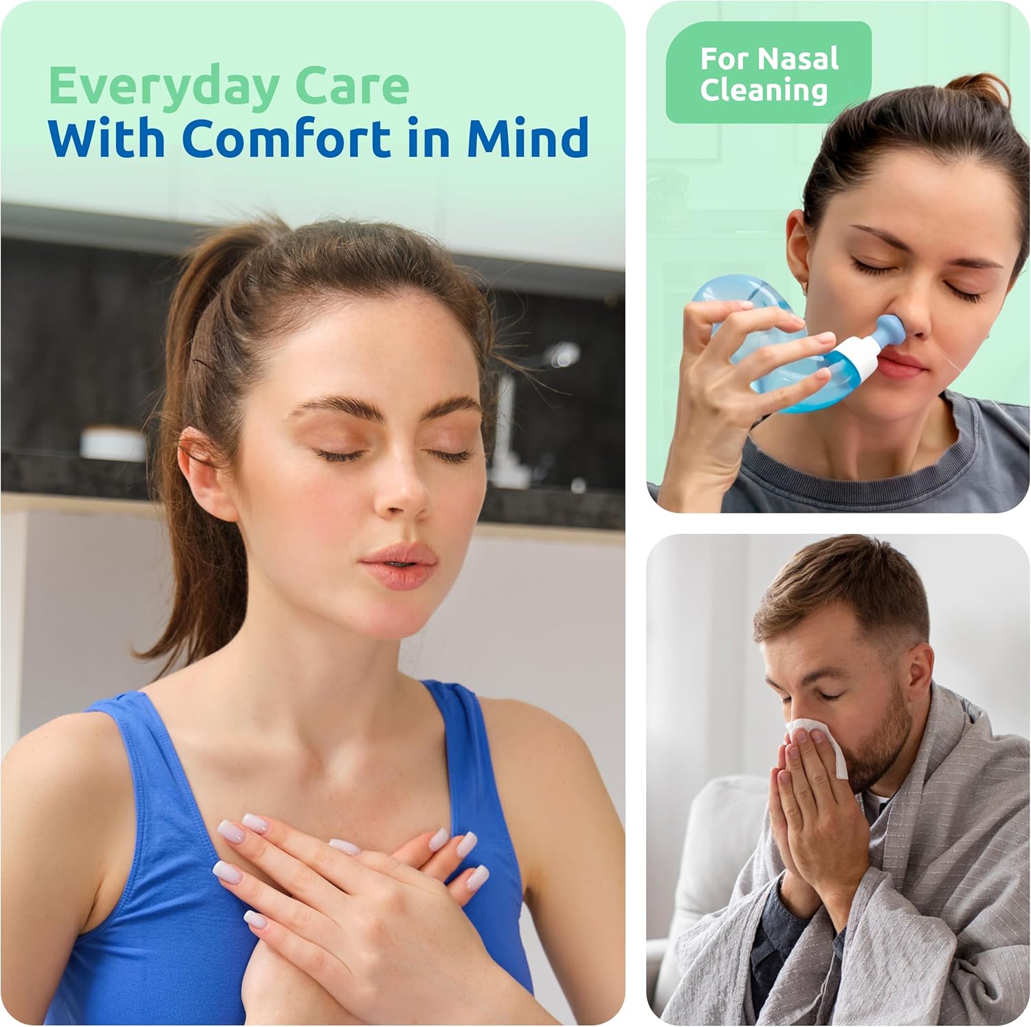 6% Saline Solution — Sodium Chloride 6% for Nasal Moisturising, Nose Care, Nasal Cleanse for Adults & All Ages — Preservative Free, 240ml / 8.12 fl oz