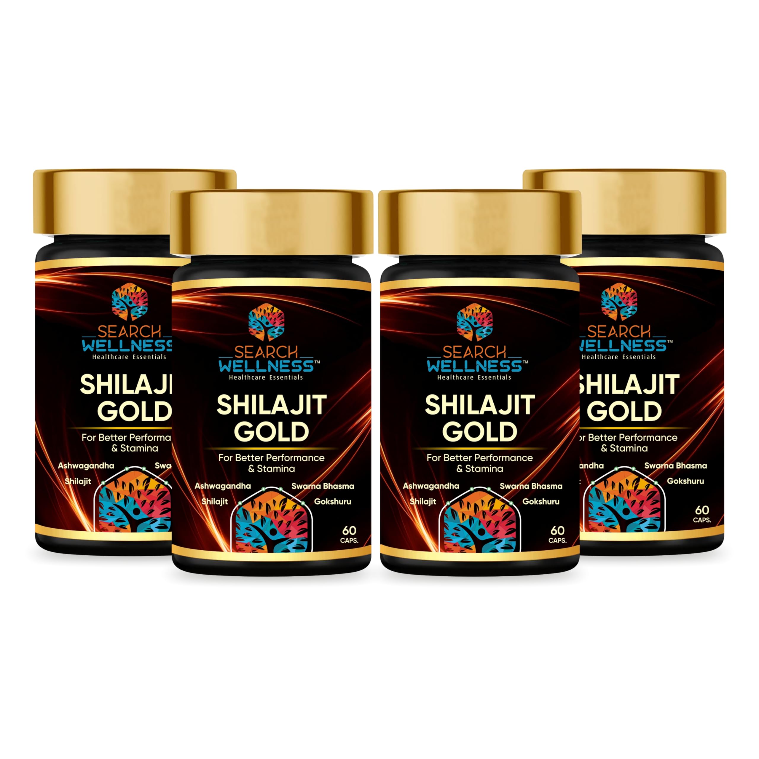 SEARCH WELLNESS Shilajit Gold 60 Capsules (Pack of 4) | Enriched with Ashwagandha, Gokshura, Swarna Bhasma | Helps in boosting Strength, Stamina & Power | Ayurvedic Medicine For Women & Men (B0CYLW4XR2) Amazon Price History, Amazon Price Tracker