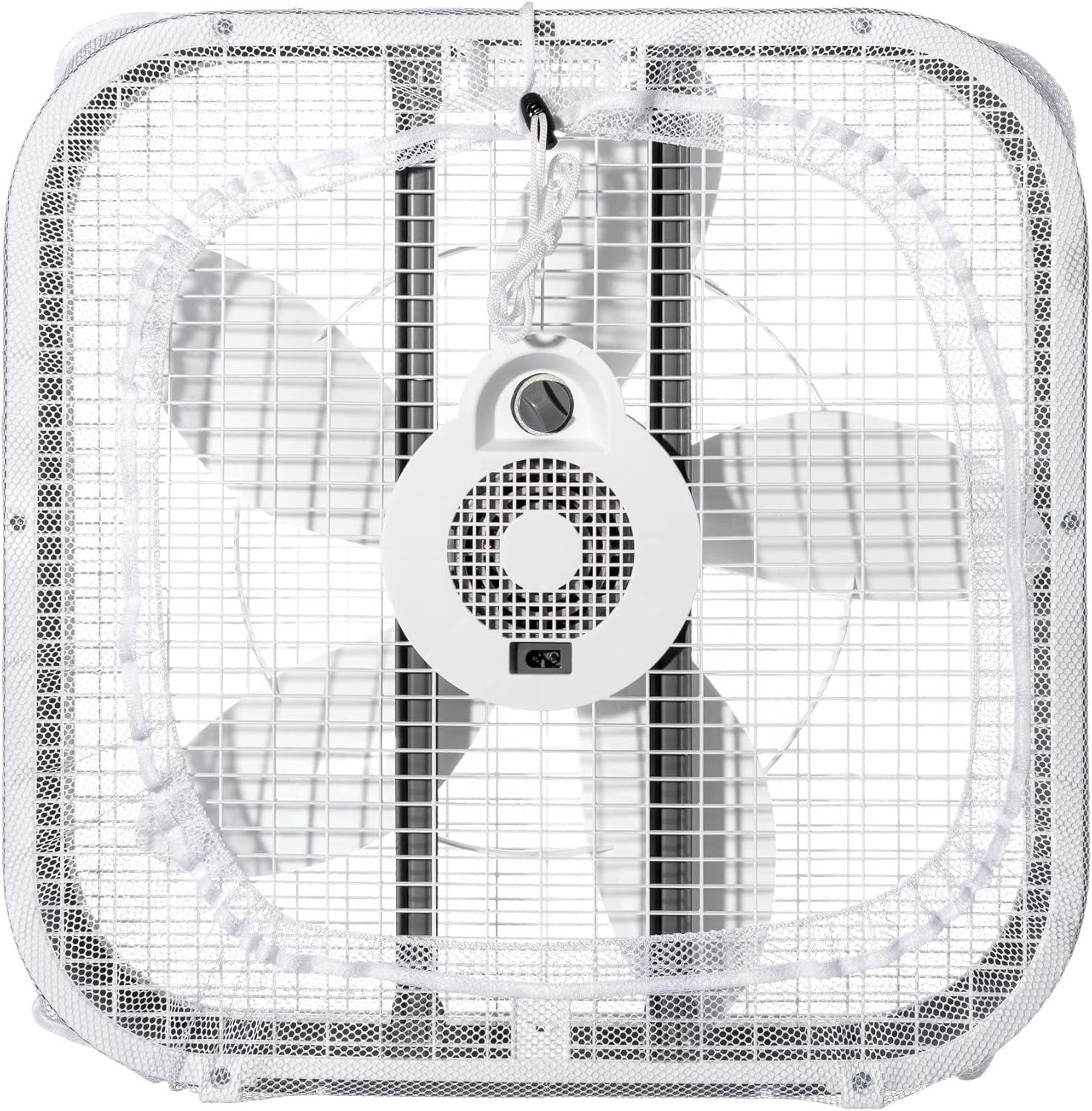 Window Box Fan Covers (Not Included Fan), Mesh Cover for Kid Safe and Finger Protector, Reusable Dustproof Cover, Industrial Fan Cover, Safety Fan Covers, 20 inch Diameter Square Cover, 2 PKS