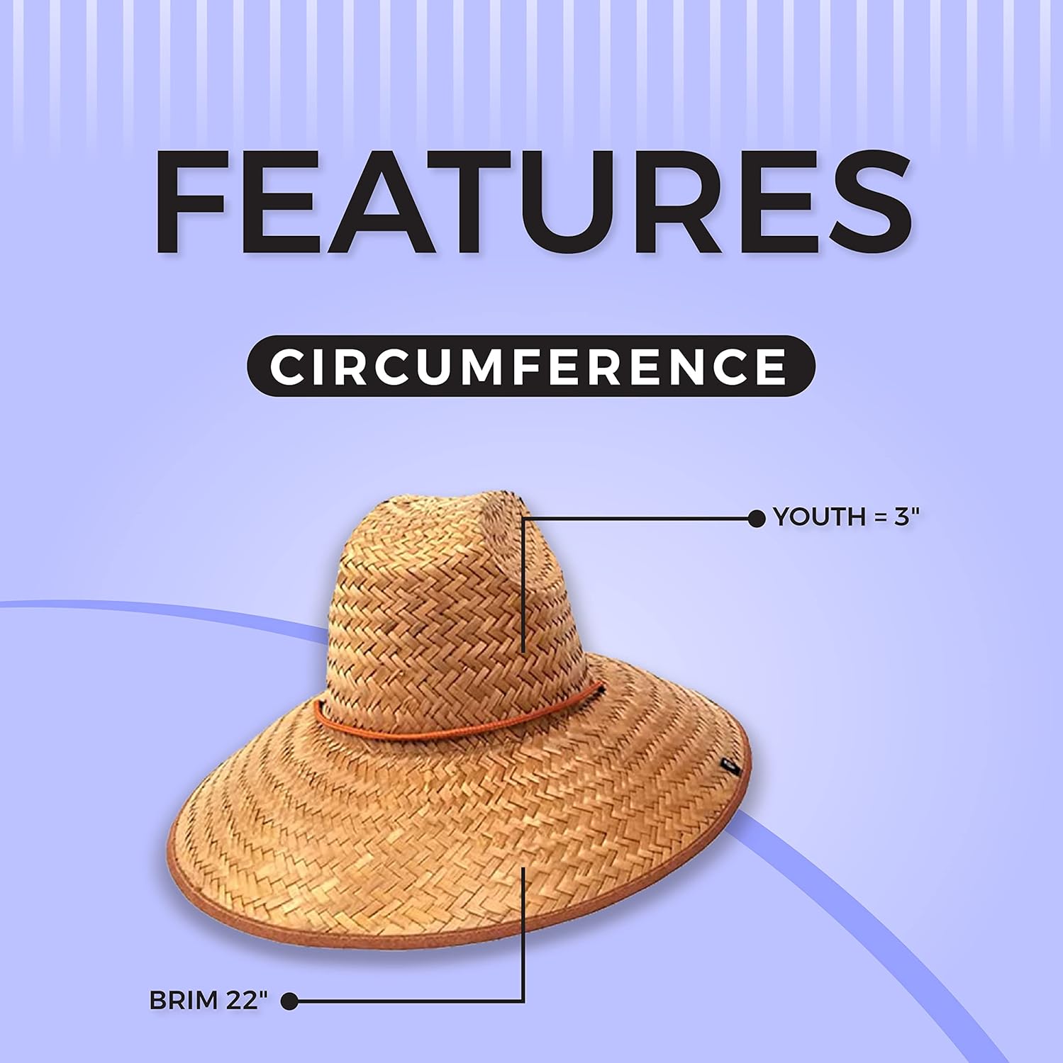 eBodyboarding Surf Straw Sun Lifeguard Beach Hat