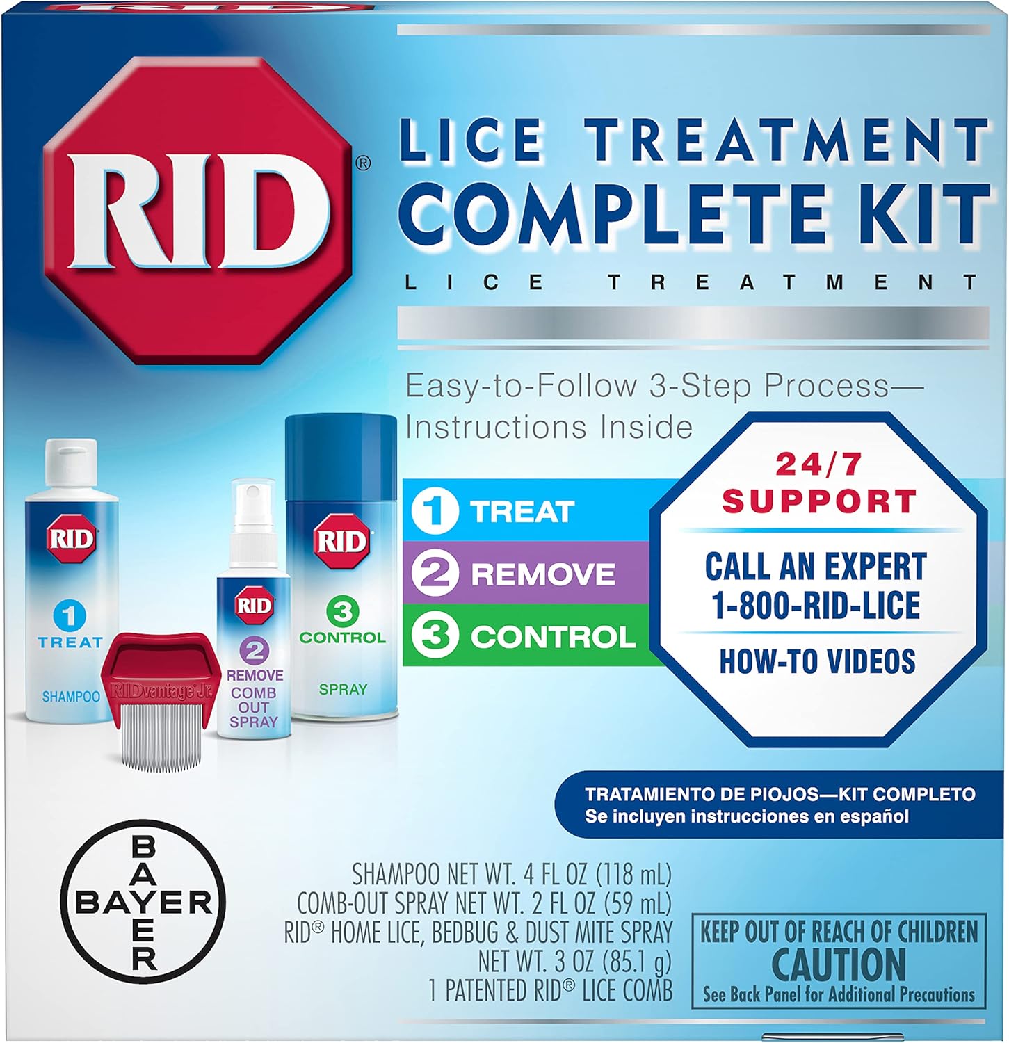 RID Lice Treatment Complete Kit Includes Fluid Ounces Lice Killing Shampoo 2 Fluid