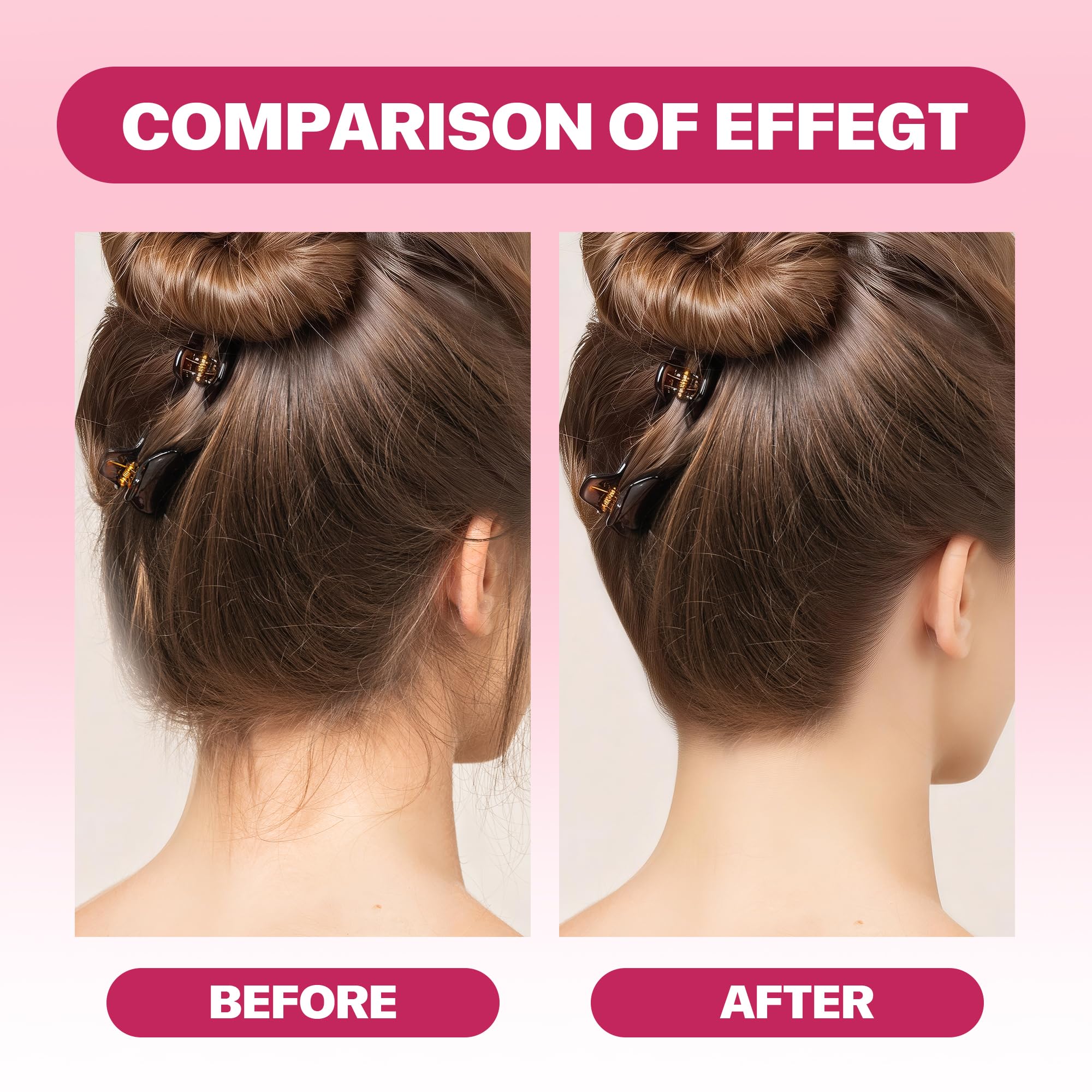 immetee Barra de Cera para el Cabello Mujer - Control Antifrizz y Mechas Sueltas - No Grasa, Sin Residuos, Fijador para Peinados, Pelucas y Control de Contorno, 1.05oz/30g (Frambuesa)