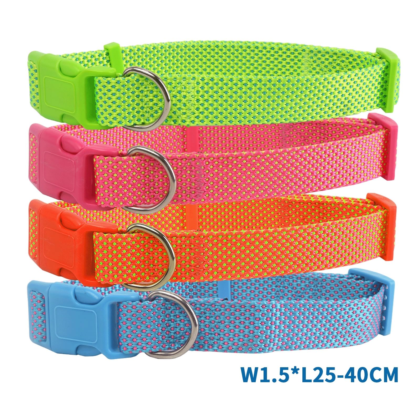 Adjustable Waterproof Nylon Collar with Safety Clip and Reflective; Ideal for Walks Training and Pet Safety - Image 2