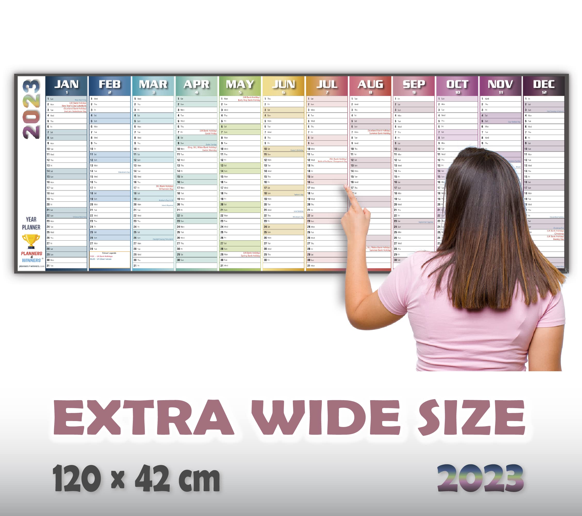 Buy Wall Planner 2023 Extra Wide Size (120cm x 42 cm) by