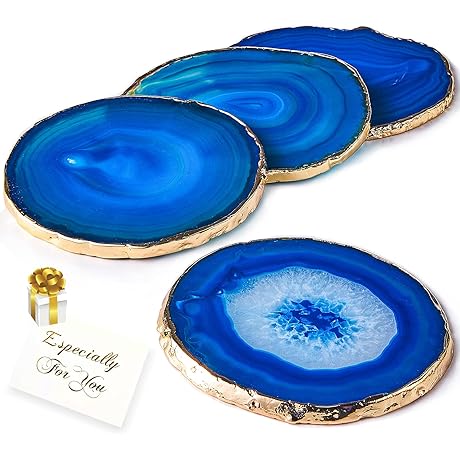 Blue Agate Coasters for Stunning Home Decor
