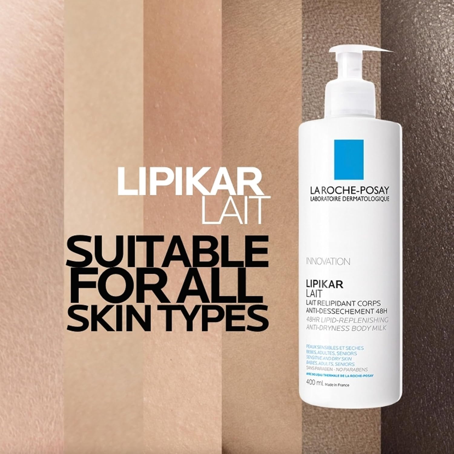 La Roche-Posay Lipikar Body Lotion Daily Repair Moisturizing Cream,Fragrance Free Body Moisturizer with Shea Butter,Body-Lotion for Dry Skin,Moisturizing for Sensitive Skin,(Pack of 2)