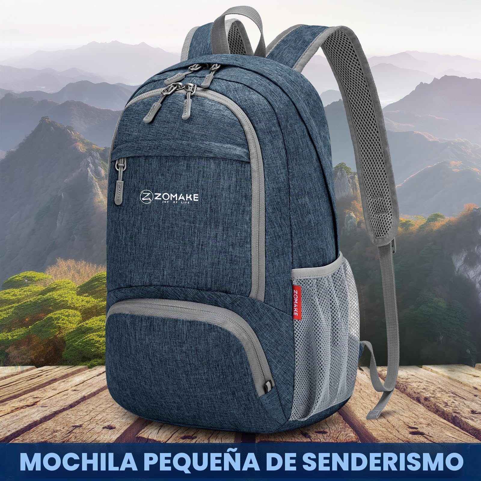 ZOMAKE Ultraligera Pequeña 20L Mochila Plegable para Senderismo Montaña Excursion Mochilas Ligeras Viajar para Hombre Mujer