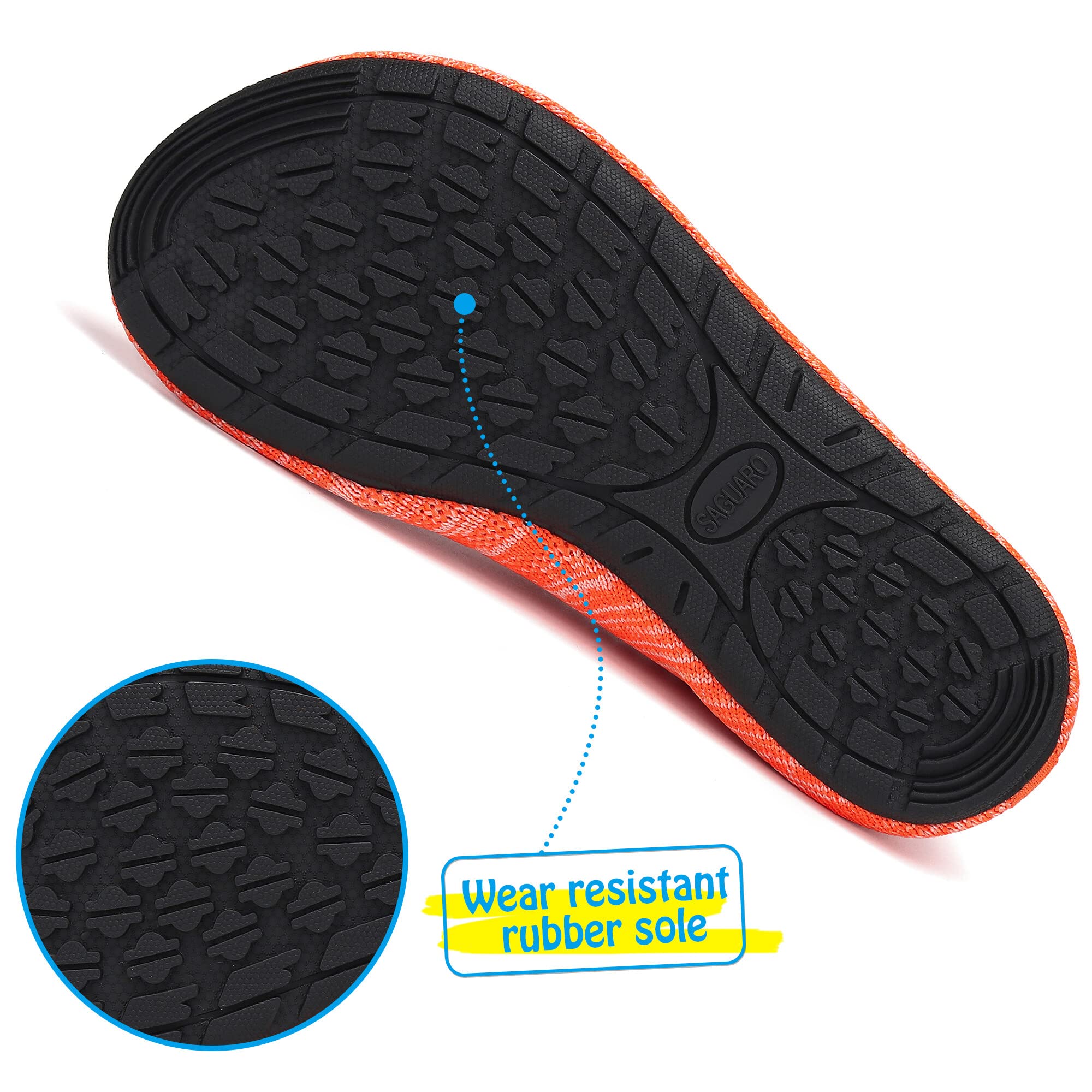 SAGUARO Scarpe da Scogli Bambino Bambina Scarpe Mare Bambini Scarpette Scogli Ragazze Ragazzi Scarpette Mare Antiscivolo Scarpe Immersione Leggere Scarpe Acqua Scarpe Nuoto, Gr. 18-37 EU