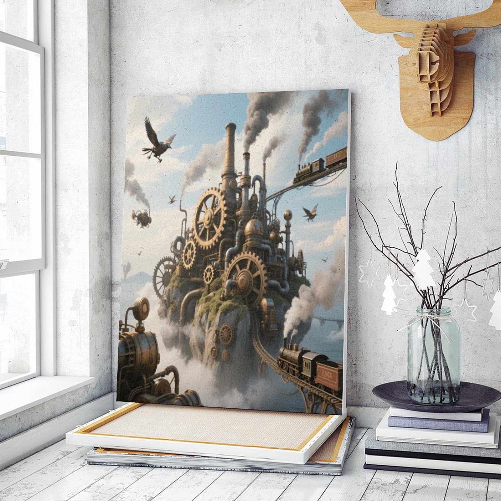 KOAYUBFC Malen-nach-Zahlen-Set für Erwachsene, Anfänger, Erwachsene, Malen-nach-Zahlen-Kits auf Leinwand, Acryl-Ölfarben, Gemälde mit Pinseln als Geschenk, Wanddekoration