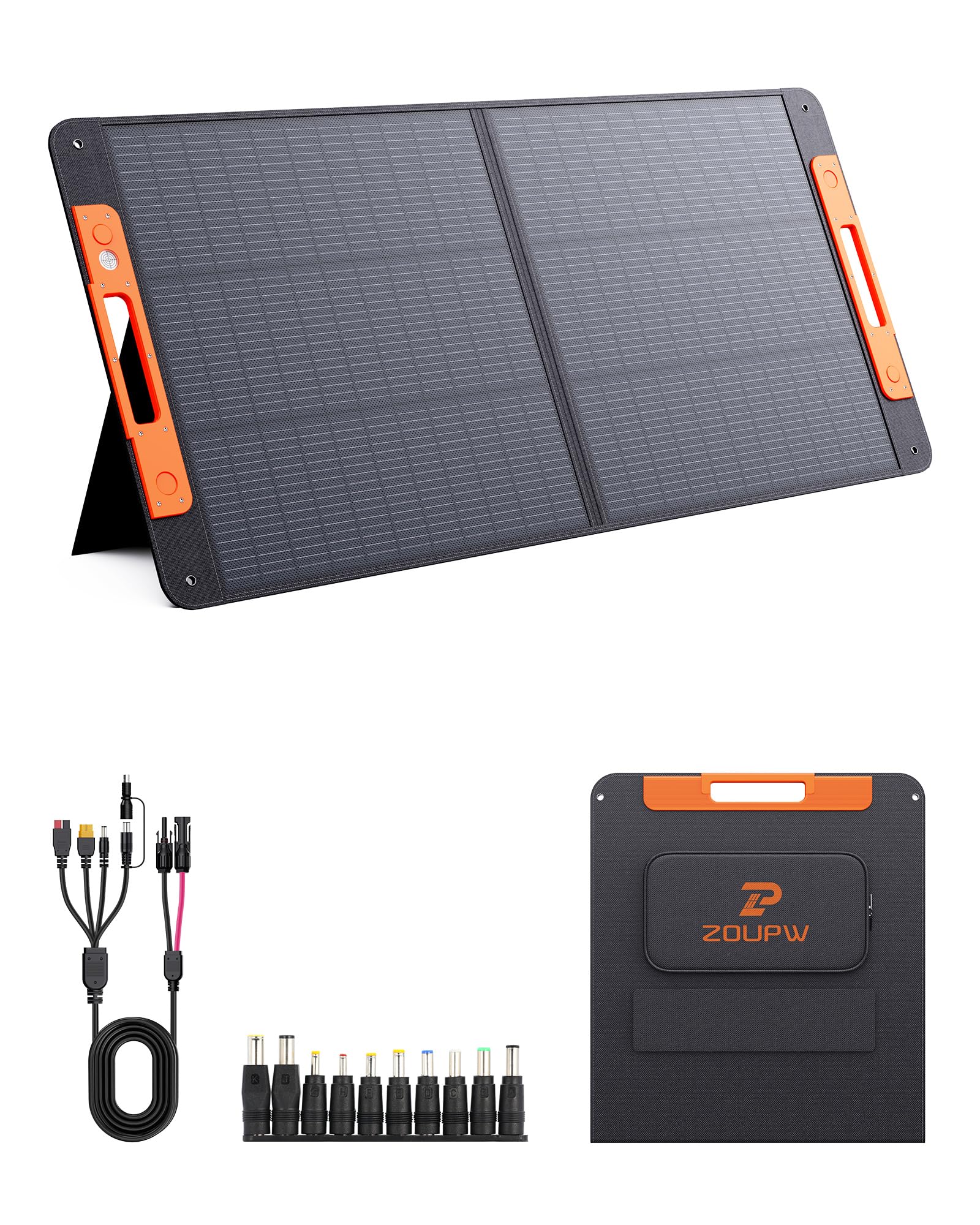 ZOUWP N型 16BB 110W ソーラーパネル 折りたたみ式 Amazon | ZOUPW 110W ソーラーパネル N型 16BB 25％高効率 Type-C直接