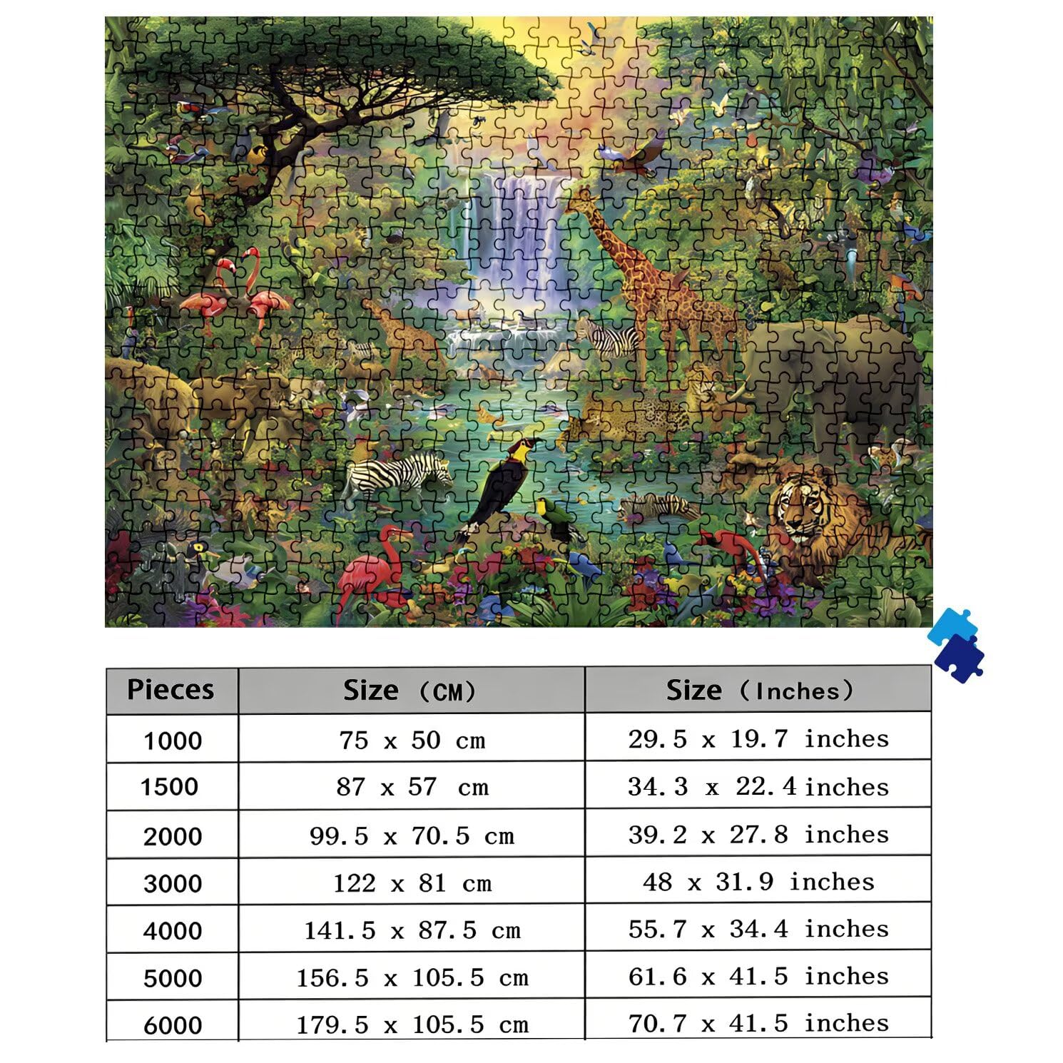 Puzzle 4000 Teile, Holzpuzzle Erwachsene Tier Landschaft-3 Impossible Klassische Jigsaw Puzzles 141.5 x 87.5 cm, Familien Spiel, Puzzle Stressabbau Denkspiel, Home Dekor w0-151