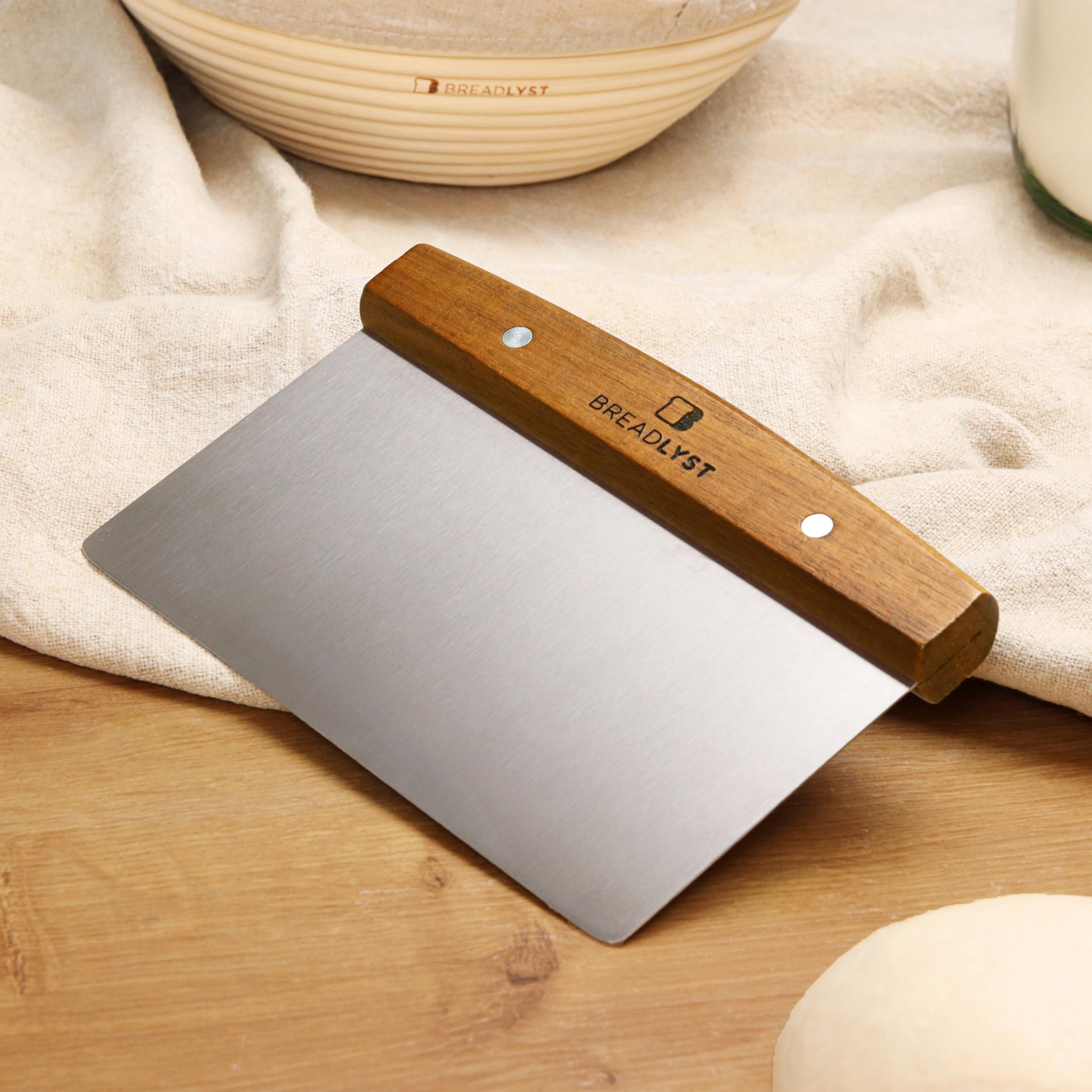 SPATOLA STENDICERA DRITTA INOX CON MANICO LEGNO ESTETISTA PROFESSIONALE