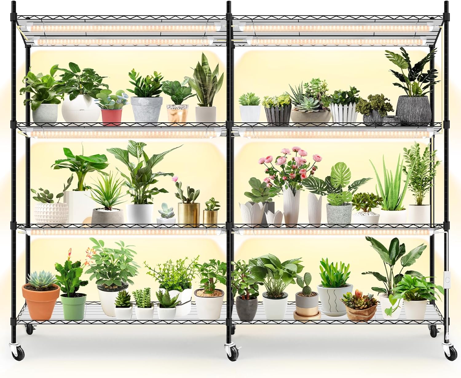 Bstrip Plant Shelf with Grow Light, 4Tier Large Grow Light
