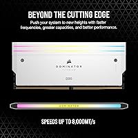 Vista 3 de CORSAIR Dominator Titanium RGB DDR5 RAM 32 GB (2 x 16 GB) DDR5 6000 MHz CL30 Intel XMP iCUE Memoria de computadora compatible - Blanco