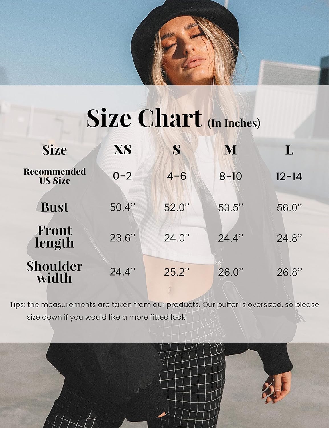 UANEO Puffer Jacket Womens Oversized Cropped Puffy Quilted Winter Jackets Coat - Image 5