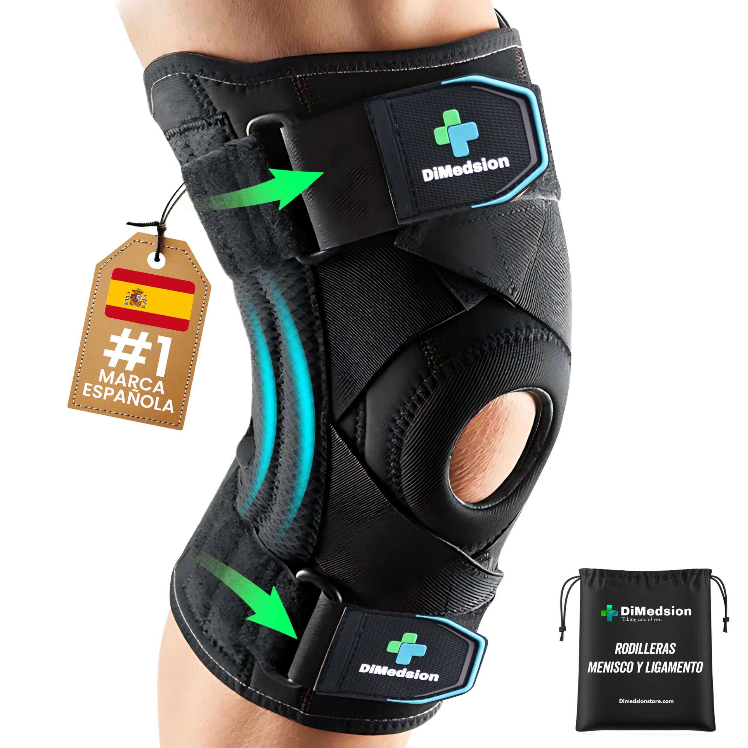 Rodilleras menisco y ligamento Rodillera menisco con bolsa, Rodillera para Menisco, Rodillera ortopédica con Inmovilizador de Rodilla, Rodillera Ligamento Cruzado (XL)