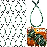 Vista 20 de Zhengmy 16 lazos de guirnalda de Navidad de 20 pulgadas, lazos decorativos de Navidad para barandilla, reutilizables y flexibles, para decoración