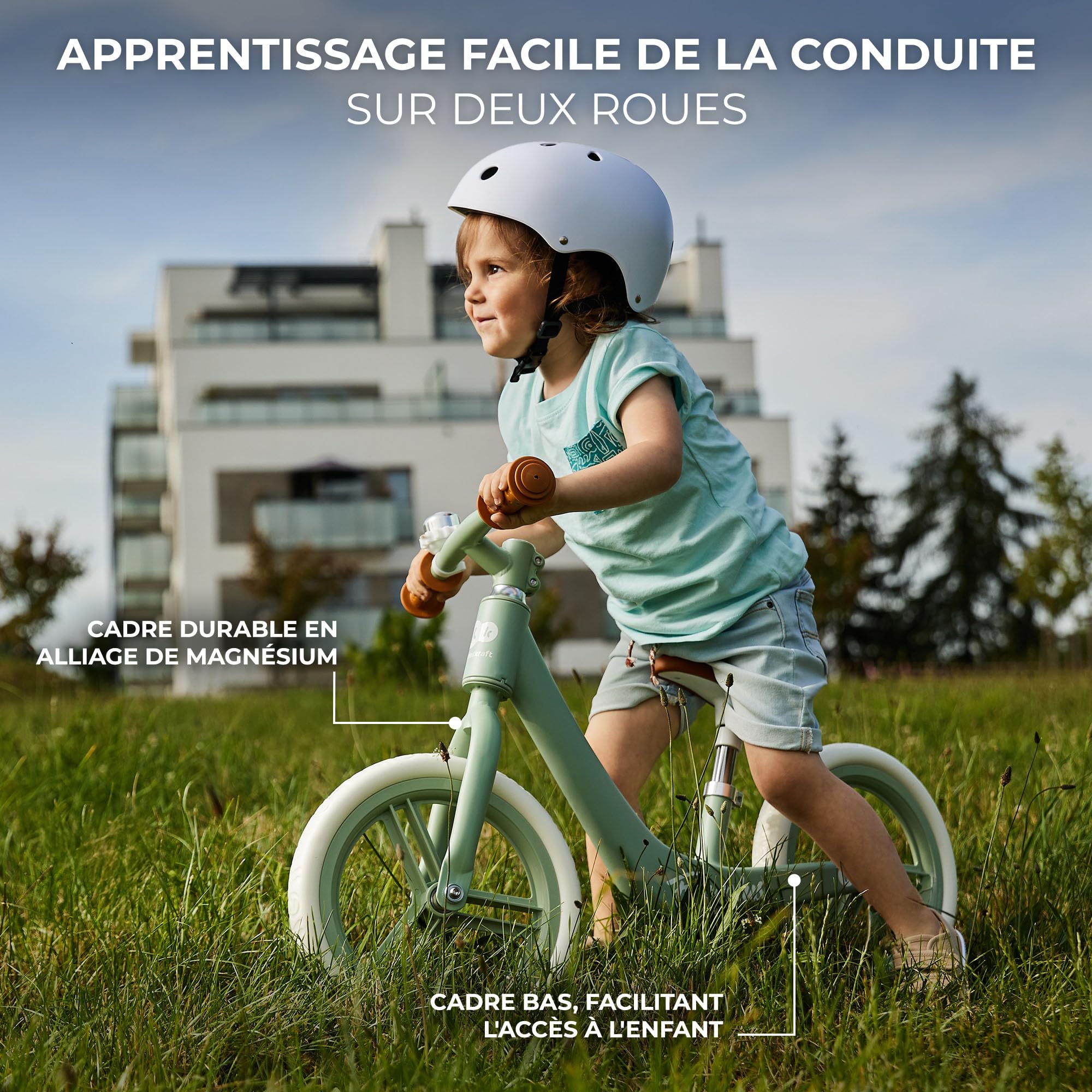 Kinderkraft Fly Plus Draisienne en Métal,