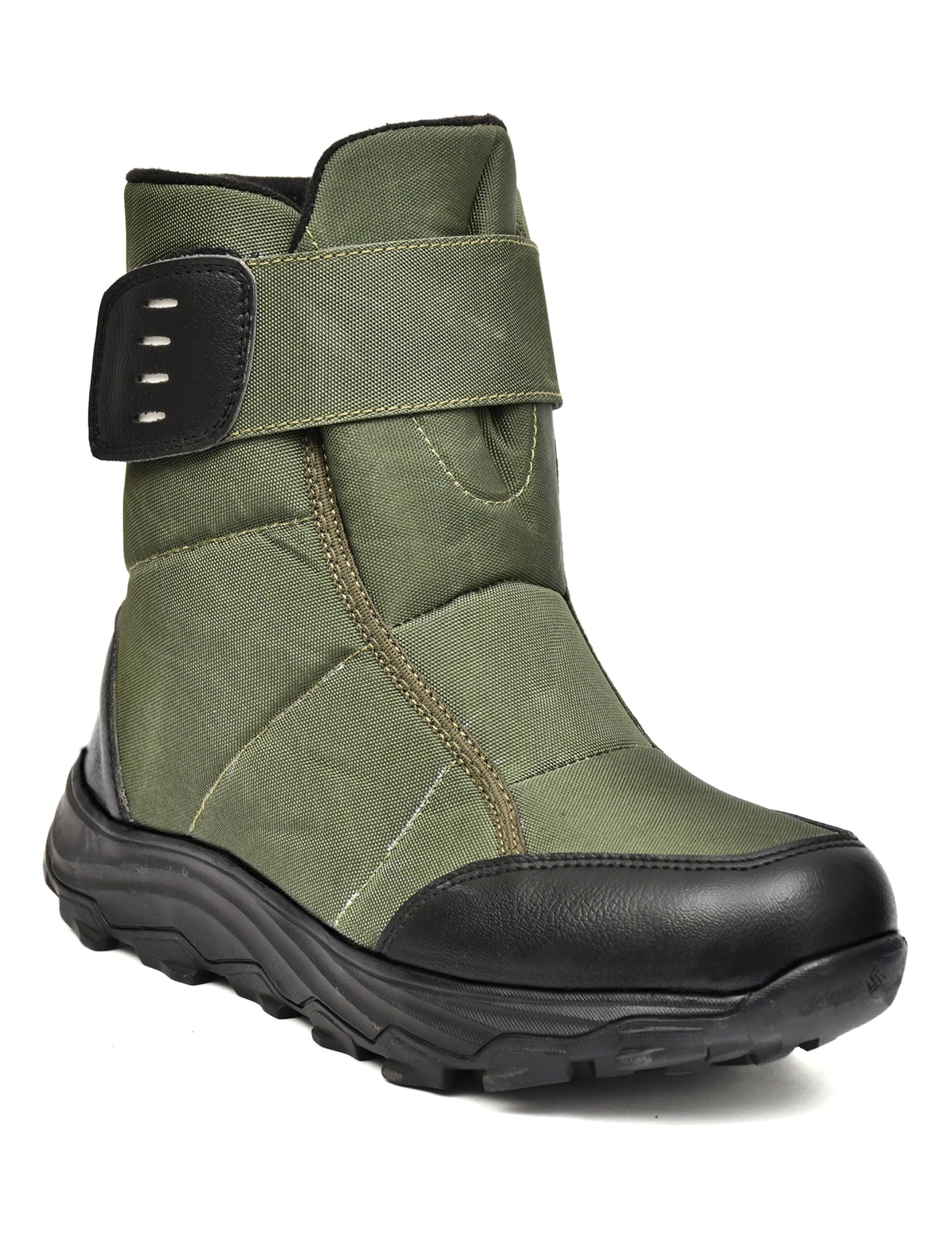 Trekking Waterproof Boots for Men Anti Slip Extra Grip Rubber Sole Canvas Fabric Outdoors Shoes-image-33