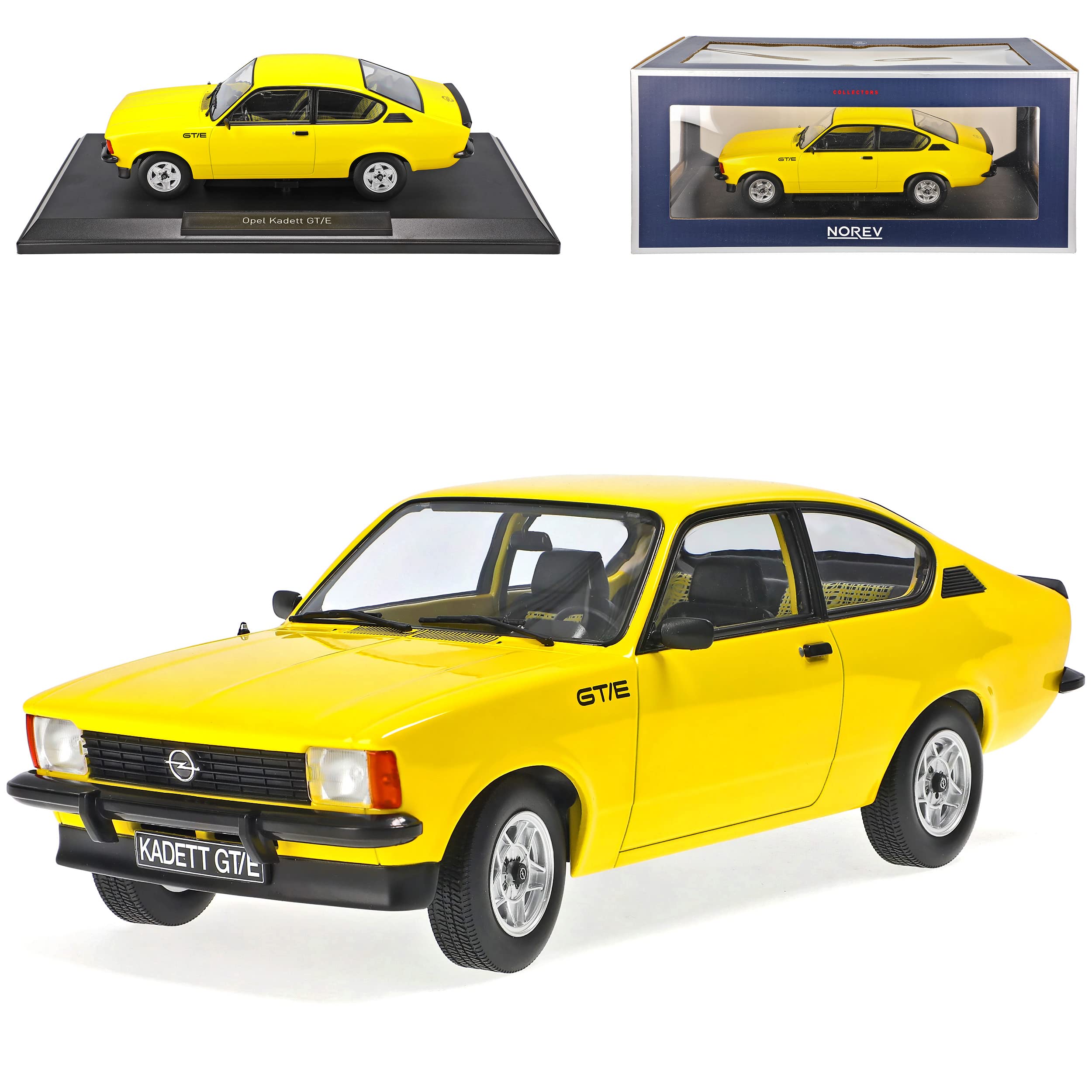 Norev Miniature Opel Rekord Coupé Jaune 1/63 - Premier Modèle 1946 - Tôle